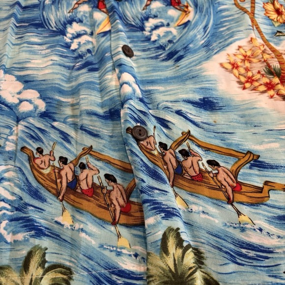 Pineapple Connection Men's Medium Hawaiian Multicolor Surfing Hula Girls‎ AOP - Picture 7 of 12